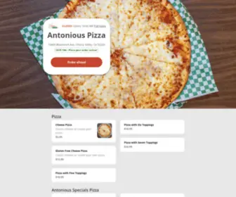 Antoniouspizzamenu.com(Get 10% off your pizza delivery order) Screenshot