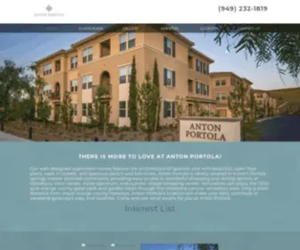 Antonportola.com(Apartments for Rent in Irvine) Screenshot