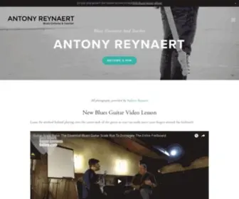 Antonyreynaert.com(Official site of blues guitarist and teacher Antony Reynaert) Screenshot