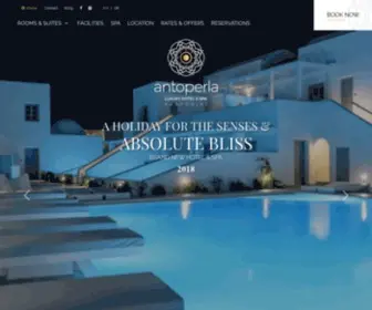 Antoperla.com(Santorini Hotel. Antoperla luxury hotel & spa) Screenshot