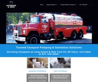 Antorinoandsons.com(Cesspool Pumping Long Island) Screenshot