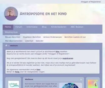 Antroposofiekind.nl(Antroposofie en het Kind) Screenshot
