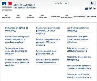 ANTS.gouv.fr Screenshot