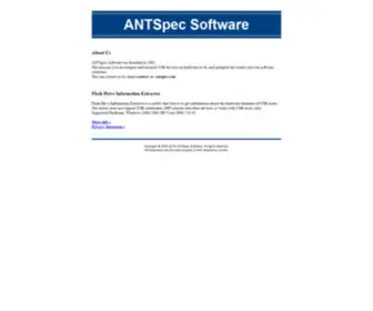Antspec.com(ANTSpec Software) Screenshot