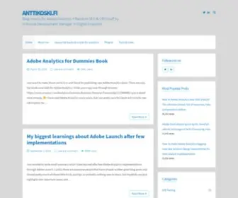 Anttikoski.fi(Blog mainly for Adobe Analytics) Screenshot