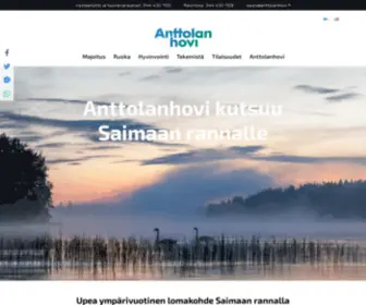 Anttolanhovi.fi(Upea ympärivuotinen matkailukohde Saimaan rannalla) Screenshot