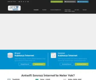 Antwifi.com.tr(Sınırsız Taahhütsüz Kotasız Ekonomik Kablosuz İnternet) Screenshot