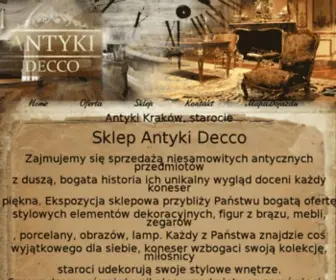 Antykidecco.pl(Galeria Antyki Decco) Screenshot