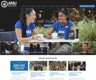 Anu-Sport.com.au(ANU Sport and Recreation Association) Screenshot