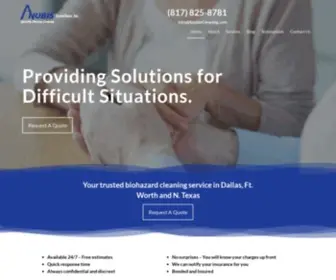 Anubiscleaning.com(Biohazard Clean Up & Medical Waste Removal in Dallas & Fort Worth) Screenshot