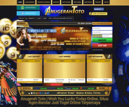 AnugerahJaya.net(A2 Anugerah Toto) Screenshot