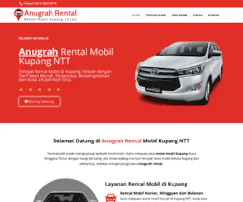 Anugrahrentalmobilkupang.com(Anugrah Rental Mobil Kupang NTT Sewa Murah) Screenshot