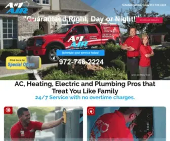 Anumber1Air.com(Air Conditioning) Screenshot