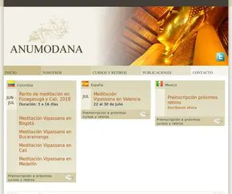 Anumodana.org(Meditación Budhista Vipassana en Colombia) Screenshot