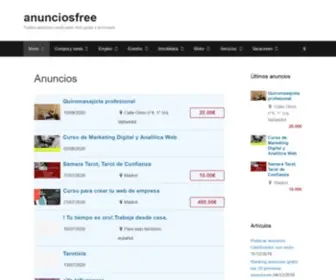 Anunciosfree.org(Publicar Anuncios clasificados gratis) Screenshot