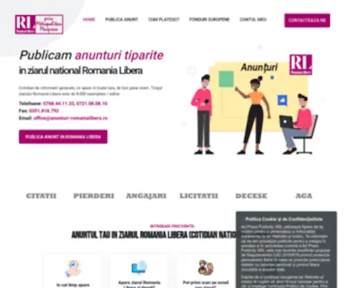 Anunturi-Romanialibera.ro(Anunturi Romania Libera) Screenshot