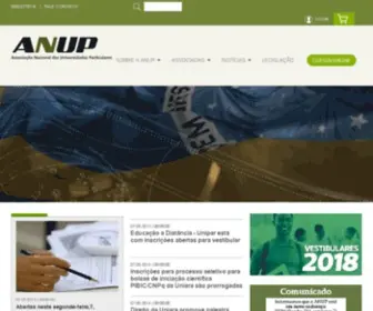Anup.org.br(Associação Nacional das Universidades Particulares) Screenshot