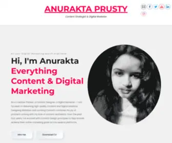 Anurakta.com(Content Strategist & Digital Marketer) Screenshot