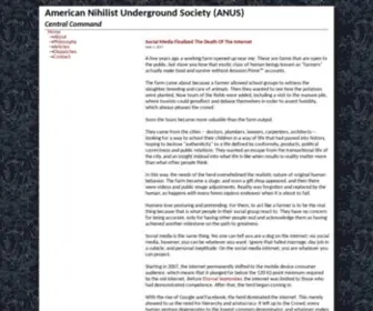 Anus.com(ANUS (American Nihilist Underground Society)) Screenshot