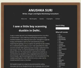 Anushkasuri.com(Anushka Suri) Screenshot