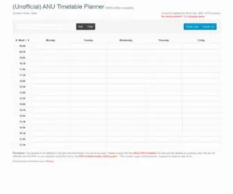 Anutimetable.com(Unofficial ANU timetable planner) Screenshot