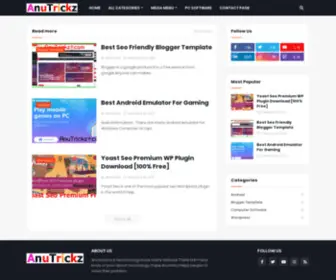 Anutrickz.com(Blogger templates) Screenshot