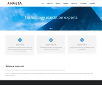 Anveta.com(Technology excecution experts) Screenshot