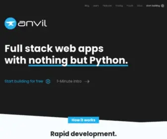 Anvil.works(Build Web Apps with Nothing but Python) Screenshot
