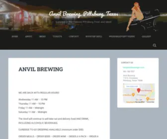 Anvilbrewingtx.com(Located in the Historic Pittsburg Feed and Seed) Screenshot