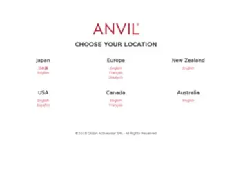 Anvilknitwear.com(Apparel manufacturer) Screenshot