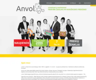 Anvol.lt(TOYS AND CHILDREN’S PRODUCTS DISTRIBUTION AND RETAIL) Screenshot