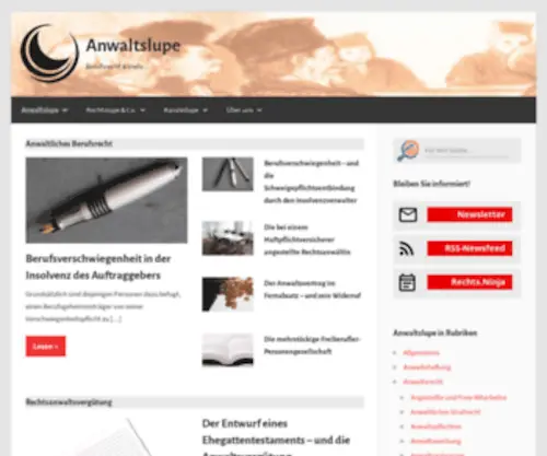 Anwaltslupe.de(Berufsrecht & mehr) Screenshot