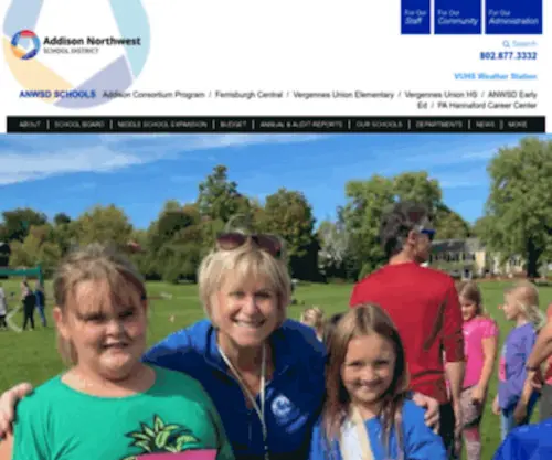 ANWSD.org(Addison Northwest Supervisory District) Screenshot