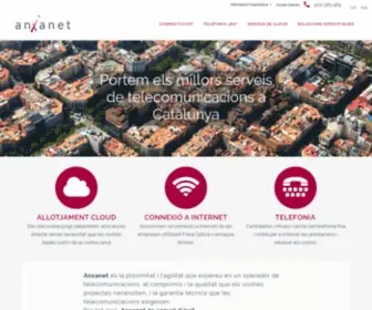 Anxanet.com(L'operador de telecomunuicacions per a empreses) Screenshot