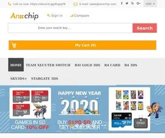 Anxchip.com(No.1 USA store to buy R4 3DS) Screenshot