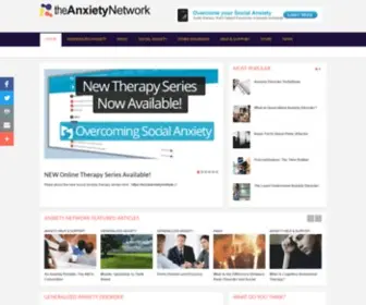 Anxietynetwork.com(The Anxiety Network) Screenshot