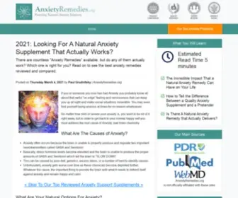Anxietyremedies.org(Top Anxiety Support Supplements) Screenshot