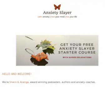 Anxietyslayer.com(Anxiety Slayer) Screenshot