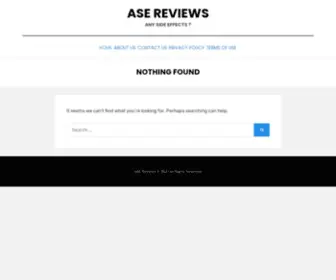 Any-Side-Effects.com(ASE Reviews) Screenshot