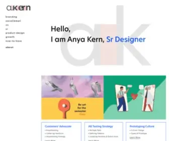 Anyakern.com(Anya Kern) Screenshot