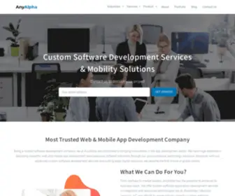 Anyalpha.com(Software Development Company) Screenshot
