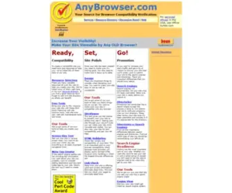 Anybrowser.com(Your Source for Browser Compatibility Verification) Screenshot