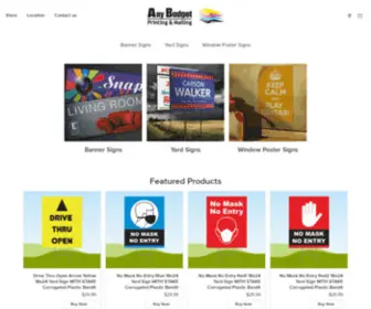 AnybudgetprintStore.com(Any Budget Printing in San Diego) Screenshot