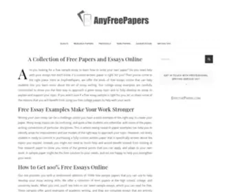 Anyfreepapers.com(Free Essays) Screenshot