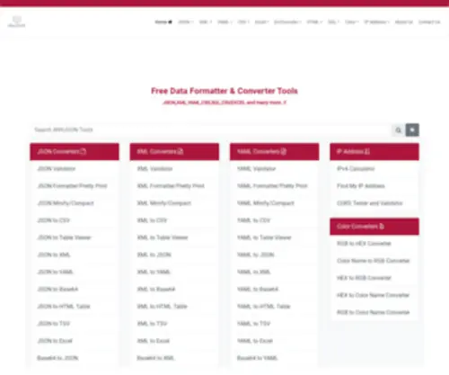 Anyjson.in(Data Formatter & Converter Tools) Screenshot