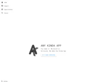 Anykindaapp.com(Any kinda app) Screenshot