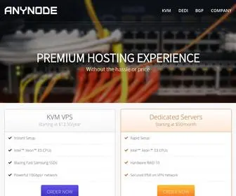 Anynode.net(High Performance Hosting) Screenshot