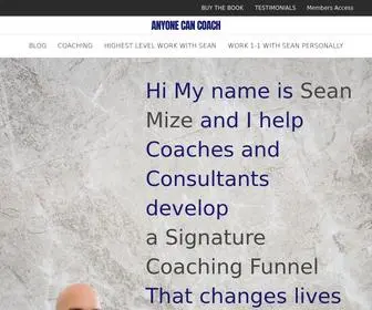 Anyonecancoach.com(Sean Mize High Ticket Training) Screenshot