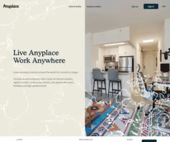 Anyplace.com(Flexible-Term Co-living Spaces, Extended Stay Hotels & Fully-Furnished Apartments) Screenshot