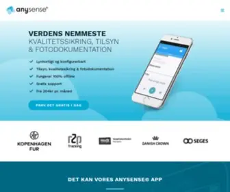 Anysense.dk(Kvalitetssikring, tilsyn og fotodokumentation app) Screenshot